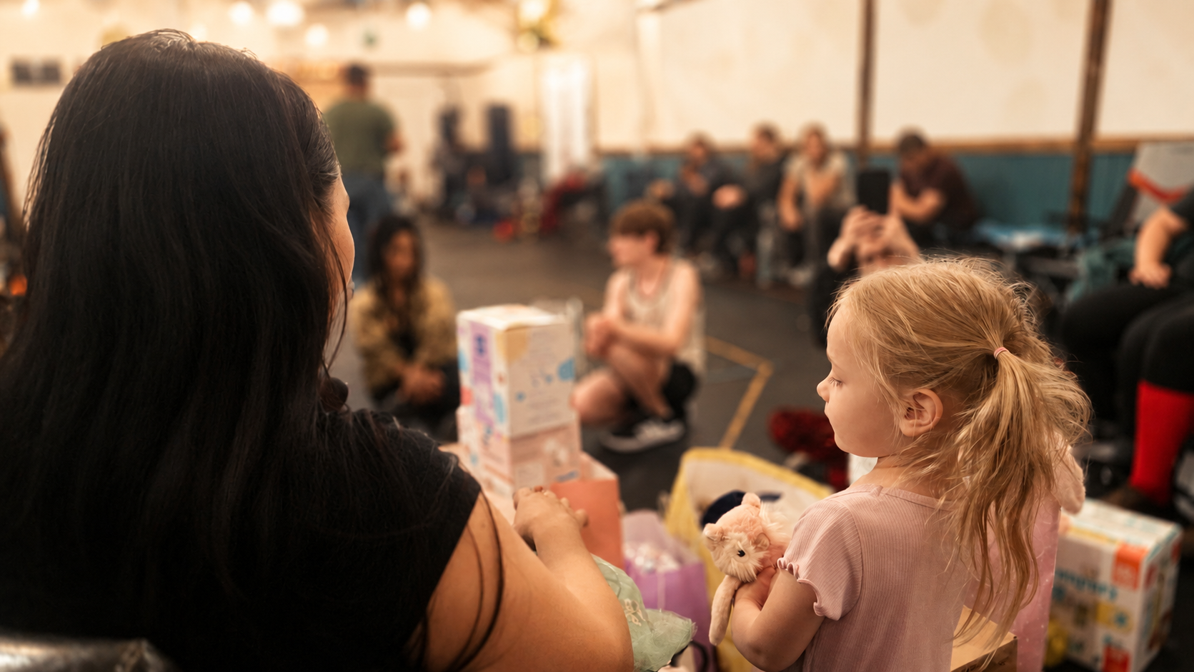 All ages celebrating at a Synergy Sword Arts event